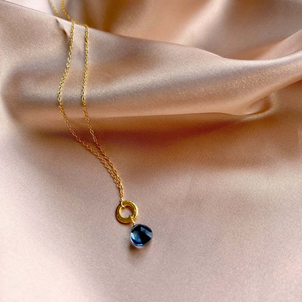 Iolite Mini Drop Layering Necklace