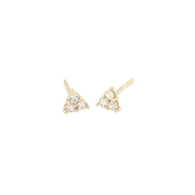 Moissanite trio studs