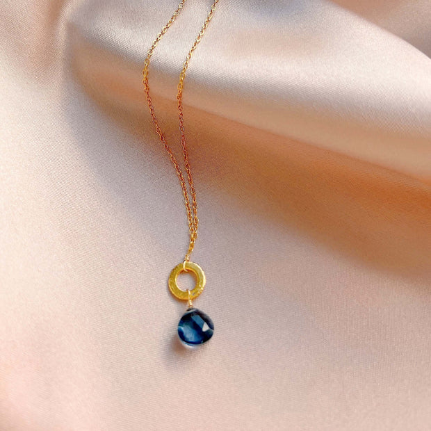 Iolite Mini Drop Layering Necklace
