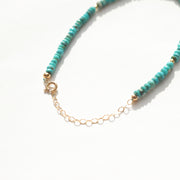 Turquoise and Gold Gemstone Bracelet