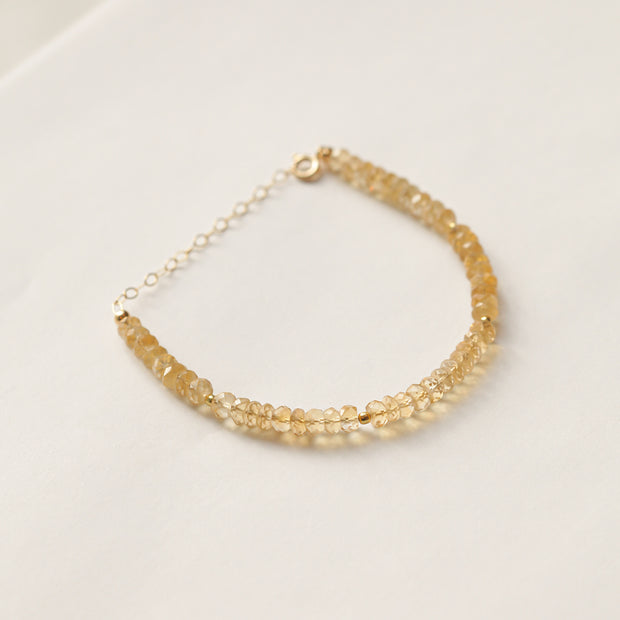 Citrine and Gold Gemstone Bracelet