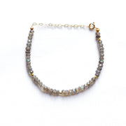 Labradorite and Gold Gemstone Bracelet