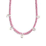 Pink Tourmaline and Moonstone Felicity Necklace