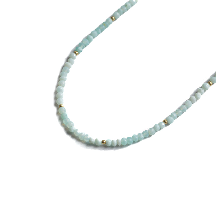 Larimar Gemstone Necklace- Moon Cycle