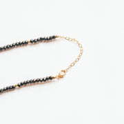 Black Garnet Moon Cycle Necklace