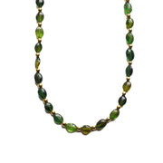 Green Garnet and Gold Gemstone Necklace