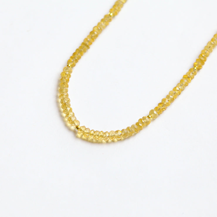 Citrine Gemstone Necklace- Moon Cycle