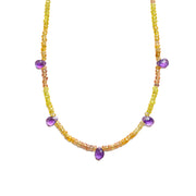 Yellow Sapphire and Amethyst Felicity Necklace