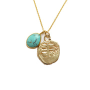 Turquoise Healing Coin Necklace