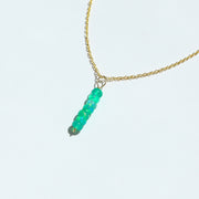 Green Fire Opal Drops Necklace