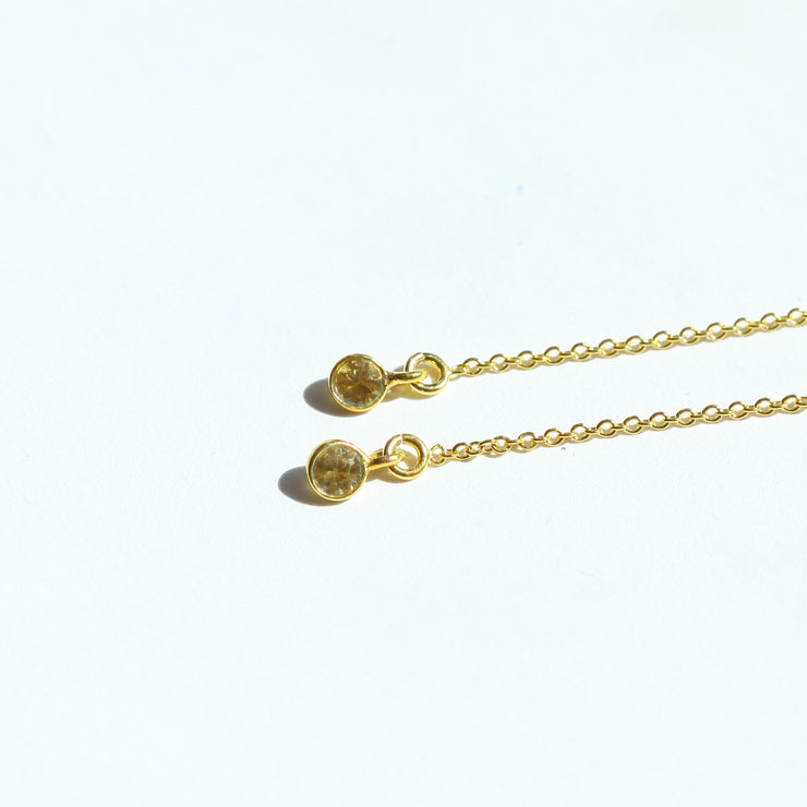 Yellow Sapphire Ear Threaders