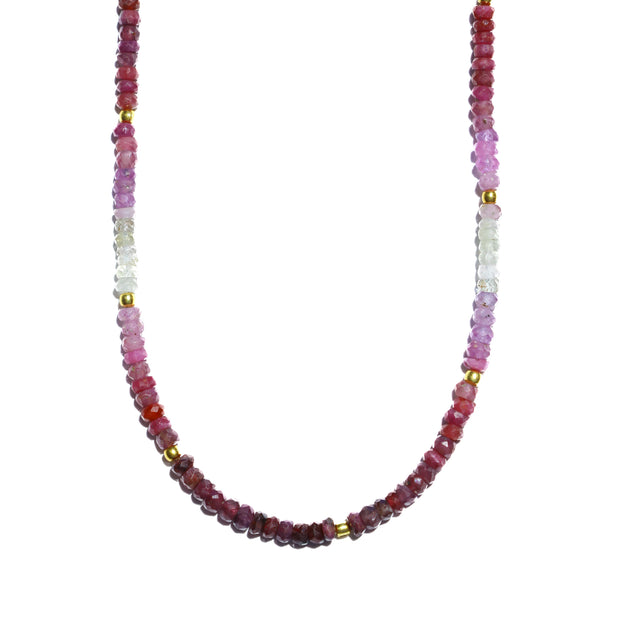 Ombre Ruby Moon Cycle Necklace