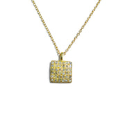 Diamond Block Necklace