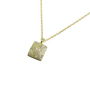 Diamond Block Necklace