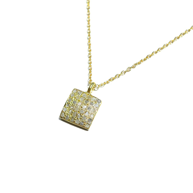 Diamond Block Necklace