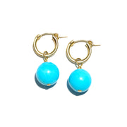 Turquoise Hoops