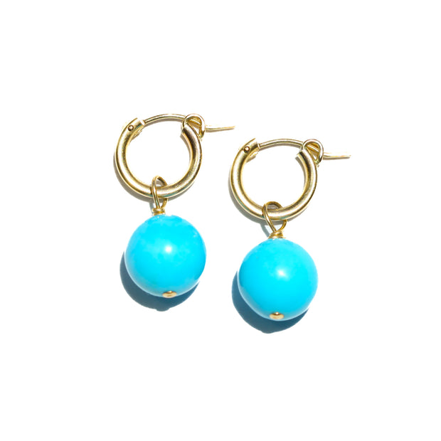 Turquoise Hoops