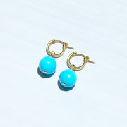 Turquoise Hoops