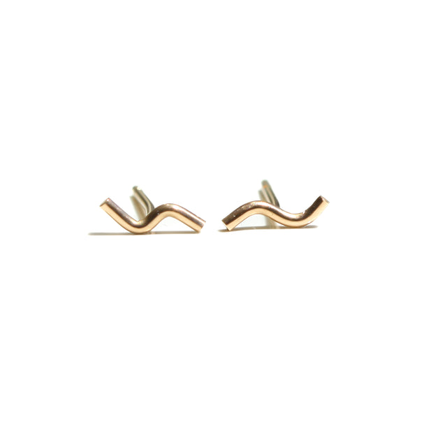 14k Gold Filled Wave Studs