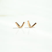 14k Gold Filled V Studs