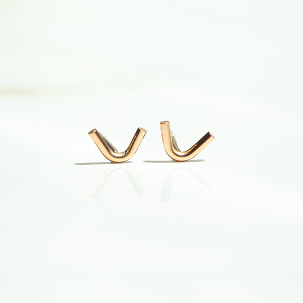 14k Gold Filled V Studs