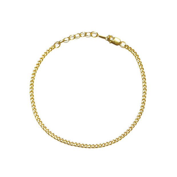 Gold Curb Chain Bracelet