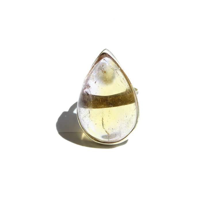 Ametrine Tear Drop Adjustable Sterling Silver Ring