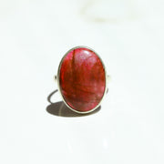 Red Labradorite Adjustable Gemstone Ring