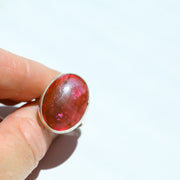 Red Labradorite Adjustable Gemstone Ring