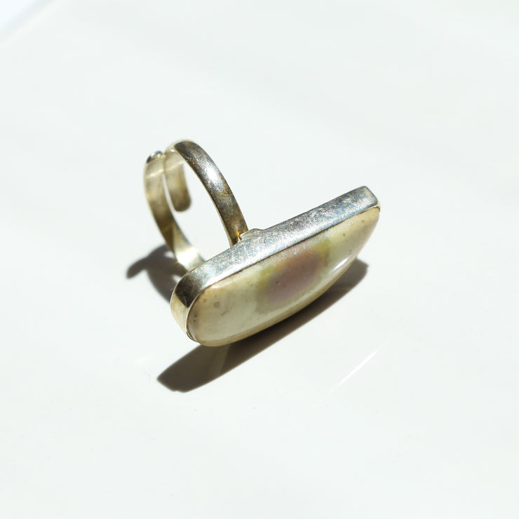 Watermelon Jasper Ajustable Gemstone Ring