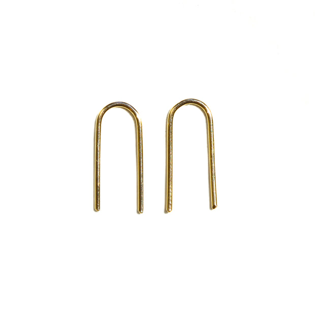 Gold Staple Earrings