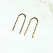 Gold Staple Earrings