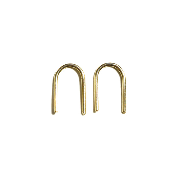 Gold Staple Earrings XS