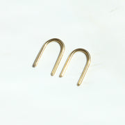 Gold Staple Earrings XS