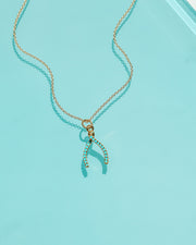 Turquoise Wishbone Necklace