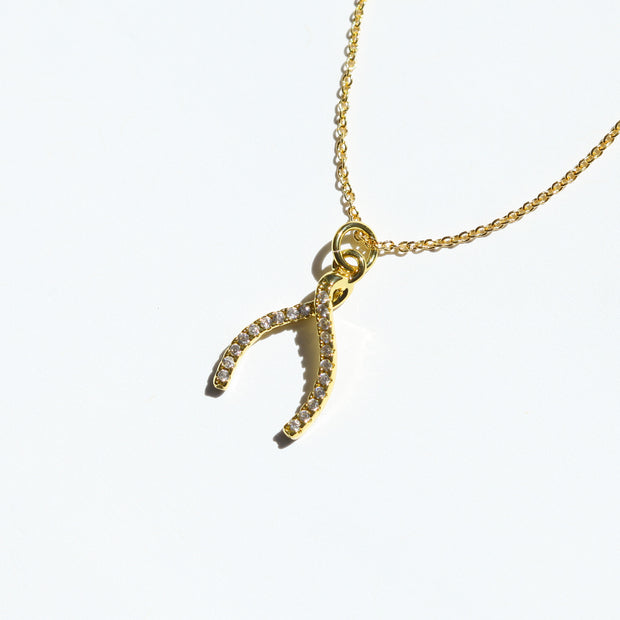 Diamond Wishbone Necklace