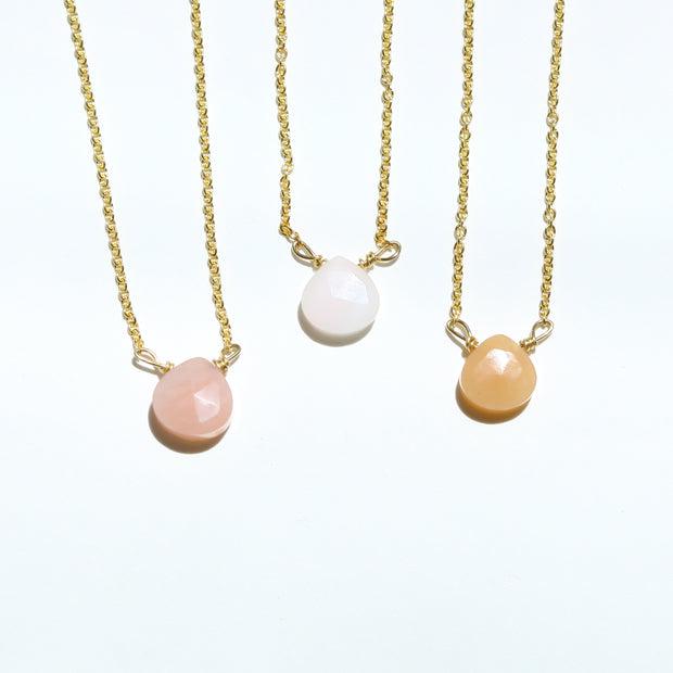 Pink Opal Little Gemstone Necklace