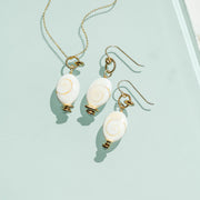 White Shell Earrings