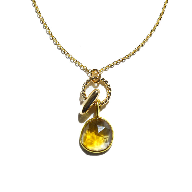 Citrine Rose Cut Necklace (Copy)