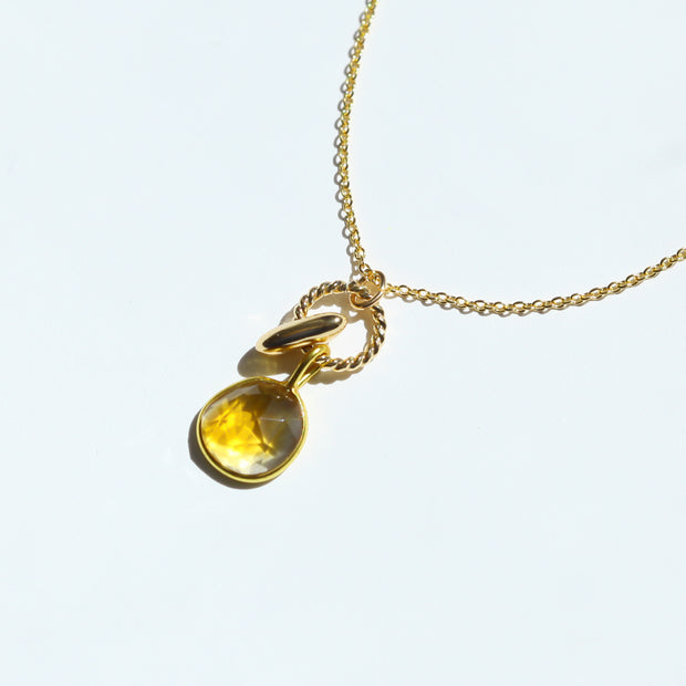 Citrine Rose Cut Necklace (Copy)