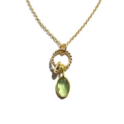 Peridot Rose Cut Necklace