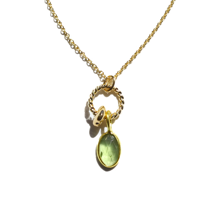 Peridot Rose Cut Necklace