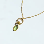 Peridot Rose Cut Necklace