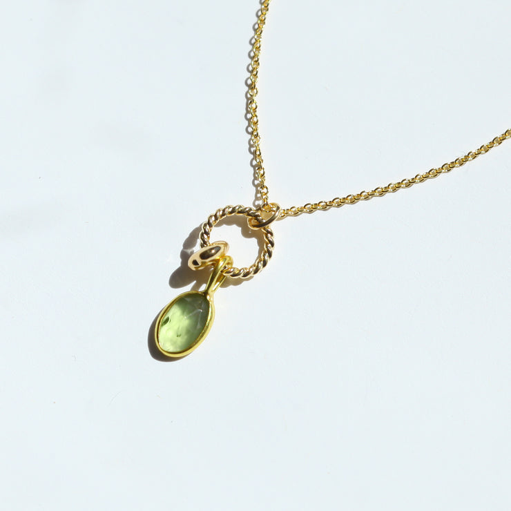 Peridot Rose Cut Necklace