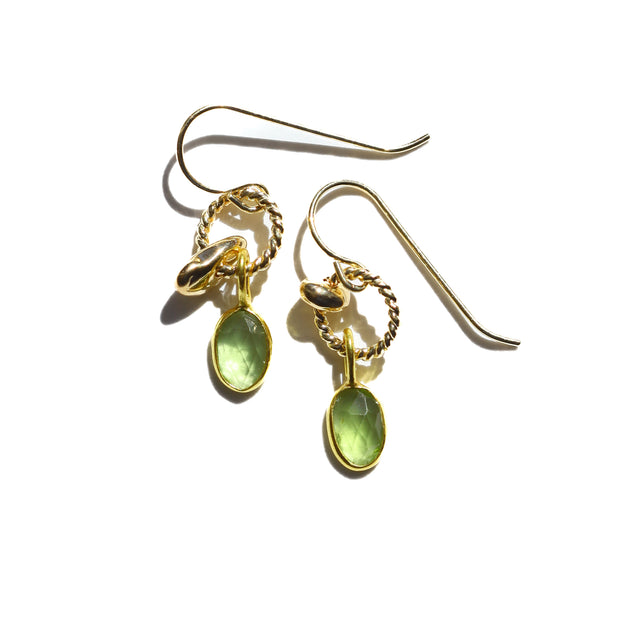 Peridot Rose Cut Earrings