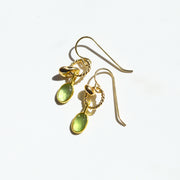 Peridot Rose Cut Earrings