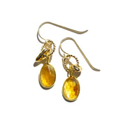 Citrine Rose Cut Earrings