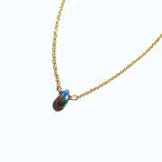 Black Fire Opal Little Gemstone Necklace