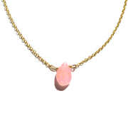 Pink Fire Opal Little Gemstone Necklace