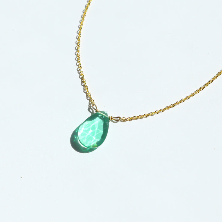 Emerald Quartz Little Gemstone Necklace